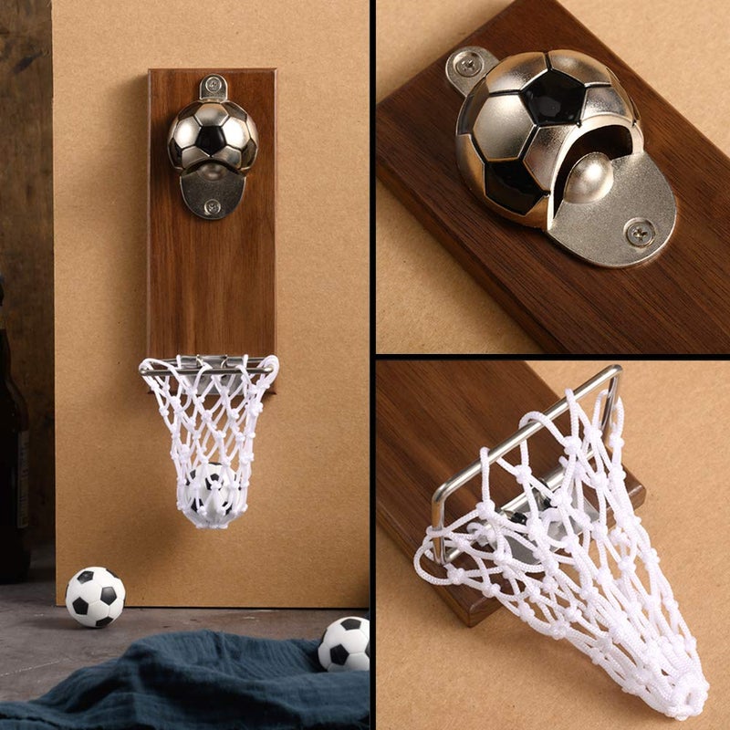 Arola Soccer Bottle Opener with Cap Collector Catcher,Magnetic Refrigerator Paste Bottle Openerï¼ŒIdeal Gift for Soccer Fans and Beer Lovers, Use as Bar Decoration - Image 4